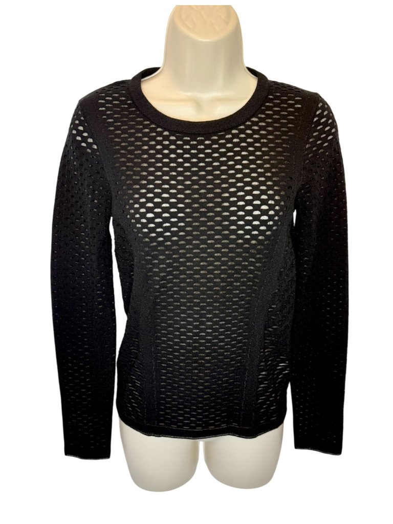 M Missoni Black Pointelle Mesh Sweater Nwt - Size S